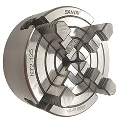 K72-125-30 Токарный патрон четырехкулачковый независимый Sanou