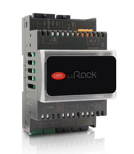 U20R00MRK0301 Carel Контроллер управления компрессорами µRACK 24V, без дисплея, DIN рейка U20R00MRK0301 Carel Контроллер управления компрессорами µRACK 24V